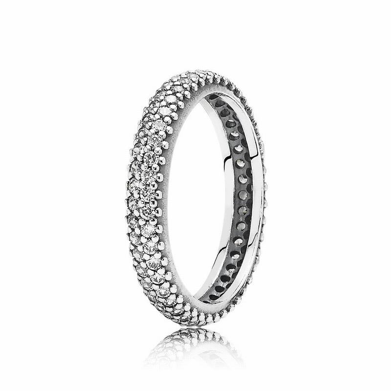 Pandora Inspiration Within Stackable Ring Ireland - Sterling Silver/Cubic Zirconia - 548139FAN